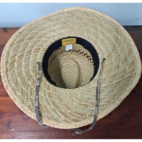 Women's Straw Hat GoldCoast SunWear Chin Strap One Size Natural Palm - Picture 4 of 5